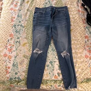 AE distressed blue Jeggings